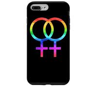 Connected Female Symbols Watercolor Rainbow Lesbian Women Carcasa para iPhone 7 Plus/8 Plus