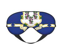 Connecticut - Antifaz con estampado de bandera del estado de Connecticut, suave y opaca, para mujeres y hombres, para dormir toda la noche, viajes