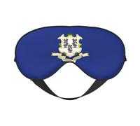 Connecticut - Antifaz para dormir cómodo con estampado de bandera del estado de Connecticut, para hombres y mujeres, ligero, para viajes, siesta, meditación, yoga, trabajo
