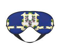 Connecticut - Antifaz para dormir con estampado de bandera del estado de Connecticut, venda, cubierta suave para sombra de ojos para mujeres y hombres, para viajes, siesta y meditación