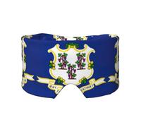 Connecticut - Antifaz para dormir con estampado de bandera del estado, fundas suaves para los ojos, antifaz de bloqueo de luz para viajes, yoga y siesta