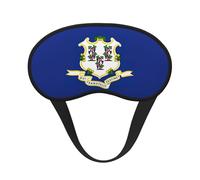 Connecticut - Máscara de dormir con estampado de bandera del estado de Connecticut para personas que duermen de lado, máscara opaca en forma de copa, para hombres y mujeres