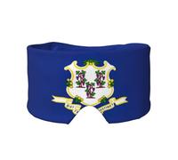 Connecticut - Orejeras opacas con estampado de bandera del estado de Connecticut para dormir o dormir para la siesta de viaje, comodidad para la oficina en casa