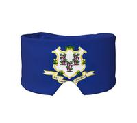 Connecticut - Orejeras para dormir con estampado de bandera del estado de Connecticut, suaves, opacas, para adultos y niños, cómodas y cómodas para viajes