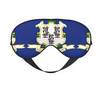 Connecticut State Flag Sleep Eye Mas - Diseño actualizado, bloqueo de luz, para hombres y mujeres, regalos de viaje