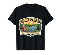 Connecticut The Constitution State Souvenir Visitante Viajero Camiseta