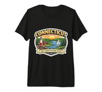 Connecticut The Constitution State Souvenir Visitante Viajero Camiseta Premium