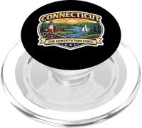 Connecticut The Constitution State Souvenir Visitante Viajero PopSockets PopGrip para MagSafe