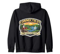 Connecticut The Constitution State Souvenir Visitante Viajero Sudadera con Capucha