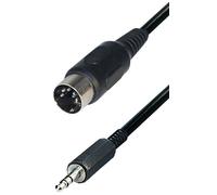 Connecting cable 3,5 mm stereo plug - 5 pin din-plug, 1,5 m