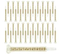 CONNECTION 50 Piezas Boquilla Mezcladora Bicomponente F6-16 Tubo de Mezcla de Pegamento Epoxi 2 Componentes 1:1 Boquillas Mezcladoras Estáticas Para Adhesivo Plástico Pistola De Pegamento AB (Dorado)