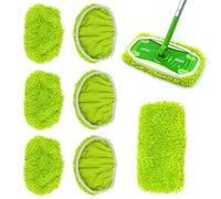 Connection 6 Almohadillas Reutilizables de Chenille Toallitas húmedas para Suelo Swiffer Sweeper Mop,Microfibra Repuesto Mopa Paños de Suelo Seco para Uso Húmedo y Seco Limpieza de Suelos Duros Mopas