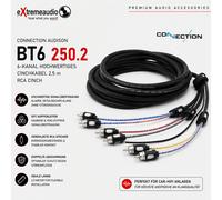 Connection Audison BT6 250.2 6 canales RCA cable 2,5 metros RCA