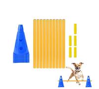 Connection Points - Pet Obstacle Course | Dog Agility Training Set 10 Cones 10 Poles 5 Connectors PE 2.2kg - Hurdle Cone Exercise Equipment For Puppies & Dogs, Backyard Park Home Fitness Obstacle Cour