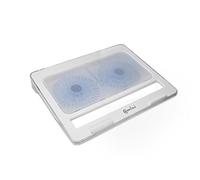 Connectland 1604022 - Soporte con Ventilador para portátil, Color Blanco