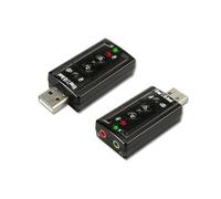 Connectland AD-USB-TO-Audio-MIN - Adaptador de Audio con USB (7,1 Canales), Color Negro