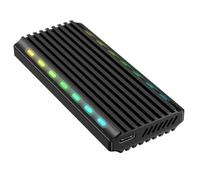 Connectland Carcasa Externa USB 3.2 NVMe SATA PCIe M2 SSD sin Tornillo, Tipo C 10 Gbps, Color Negro