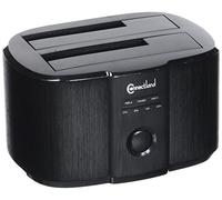 Connectland dock-cnl-gdpd05t-black y estación de PC USB 3.0 para 2 Discos Duros SATA 3.5/2.5 Negro