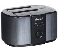 Connectland dock-cnl-gdpd05t-grey y estación de PC USB 3.0 para 2 Discos Duros SATA 3.5/2.5 "Gris