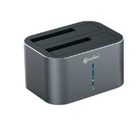 Connectland DOCK-CNL-GDPD07T-SIL - Estación de Acoplamiento USB V 3.0 para Discos Duros SATA de 3,5"/2,5", Color Gris