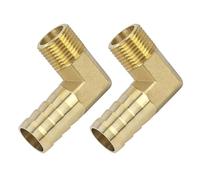 Connector de Manguera de Lengüeta, Codo de 90 Grados Acople de Latón, 2 PCS 19 mm 1/2" Macho, Adaptador de Tubo Accesorios para Agua, Gas, Aceite