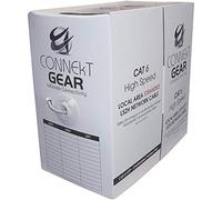 Connekt Gear - Cable de Red Trenzado (Cable UTP, Cat-6, 305 m, en Caja), Color Gris