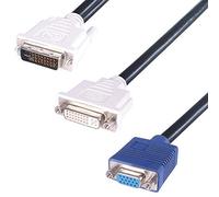 Connekt Gear - Cable Divisor de DVI Macho a DVI Hembra y VGA HD15 Hembra