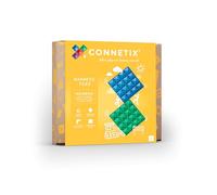 CONNETIX Azulejos Magnéticos Arcoíris Paquete Base Azul y Verde, 2 Piezas
