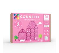 CONNETIX Azulejos Magnéticos Brillante Paquete Charity Edition Rosa, 20 Piezas