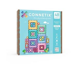 CONNETIX Azulejos Magnéticos Pastel Paquete Portal, 48 Piezas