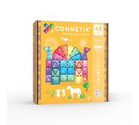 Connetix Paquete de castillo de azulejos magnéticos con purpurina, 48 piezas