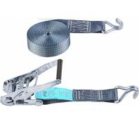 Connex B34412 - Kit de seguridad laboral (poliéster) | 4000 kg de carga máxima - Hecho de poliéster - Correa tensora - Seguridad de carga - Correa de trinquete - 8 m x 50 mm
