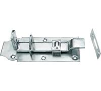 Connex Cerradura de 75 x 200 mm acodada con chapa galvanizada/pestillo de puerta/cierre/cierre/cerradura deslizante/mango para cerrar/cerradura de puerta/herraje/DYB2206021, galvanizado azul