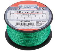 Connex COX781560 - Cuerda de Albañil 36 kg, Verde, 100m x 1mm
