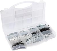 Connex DP8500134 - Surtido de clavos y clavos de acero (1210 piezas, en práctica caja de plástico)