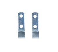 Connex DY270660 - Lote de 2 ganchos planos (50 x 12 mm, carga máxima de 100 kg, acero galvanizado, para fijación de lonas, redes y cuerdas