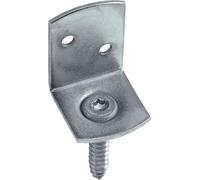 Connex Herraje para valla trenzada, 40 x 30 x 42 x 8 mm, 50 unidades, galvanizados, cinta para valla trenzada, soporte para valla, soporte para valla, ángulo de montaje, Bechlag, HVGB4300, galvanizado