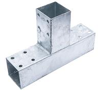 Connex HV4248 Conector de Poste 305 x 200 mm para Madera de 70 x 70 mm, Plata