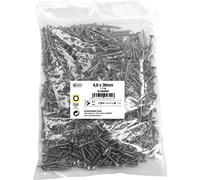 Connex KL3264030 - Tornillos universales (4,0 x 30 mm, 1 kg, cabeza avellanada, accionamiento TX, rosca completa, acero inoxidable, juego de tornillos, tornillos en bolsa