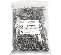 Connex KL3264560 - Tornillos universales (4,5 x 60 mm, 1 kg, cabeza avellanada, tracción TX, rosca parcial, acero inoxidable, juego de tornillos/tornillos en bolsa)