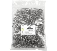 Connex KL3265040 - Tornillos universales (5,0 x 40 mm, 1 kg, cabeza avellanada, tracción TX, rosca parcial, acero inoxidable, juego de tornillos/tornillos en bolsa)