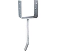 Connex Soporte para postes en U, 91 x 60 x 100 mm, diámetro de 16 mm, orificio en forma de U, acero inoxidable de 11 mm, soporte para postes, conector de poste, soporte para estructura de madera,