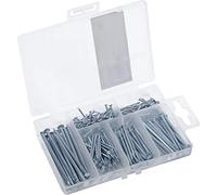 Connex Surtido de 200 uñas - Varios tamaños - Empotradas | Pre-clasificados en práctica caja de plástico - Adecuado para el hogar, hobby y taller - Caja surtida - Caja surtida