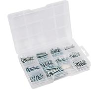 Connex Tornillos roscados surtido de 265 piezas - Varios tamaños - Cabeza avellanada y cabezal de la lente - Actuador PH Phillips - rosca completa - galvanizado - Incluye juego de tuercas/tornillos /