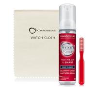 CONNOISSEURS Kit de Limpiezas de Relojes | Espuma Limpiadora de Relojes y Paño de Limpieza con Cepillo de Limpieza | Limpiador para Eliminar la Suciedad y Paño para dar Brillo y Pulir