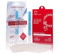 Connoisseurs Kit Limpiador de Joyas | Diamond Dazzle Stick y 6 Paños de Limpieza | Limpiador de Joyas de Plata, Oro, Diamantes y Platino