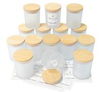 CONNOO Milch - Tarros de cristal para velas (200 ml, 15 unidades)