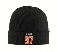 Connor McDavid 97 para Aficionados de los Edmonton Oilers Gorra de Punto cálida Gorra de Moda Gorro de Gorro de otoño Invierno al Aire Libre Gorros para Hombres Mujeres