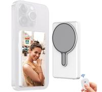 CONNOVA Pantalla para monitor de teléfono Vlog Selfie, conexión inalámbrica de montaje magnético con control remoto, grabación inalámbrica de 1080P, cámara trasera para selfie, vlog en vivo