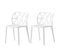 Connubia, 2 sillas Alquimia Polipropileno Blanco óptico Mate